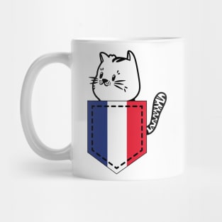 Patriotic Pocket Pussy - Cat Lover -  French Patriot Mug